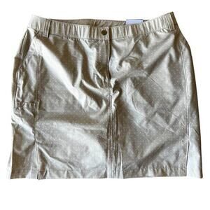 ZENERGY by Chicos GOLF tennis tan polka dot skort UV protection NWT SZ XL 2